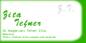 zita tefner business card